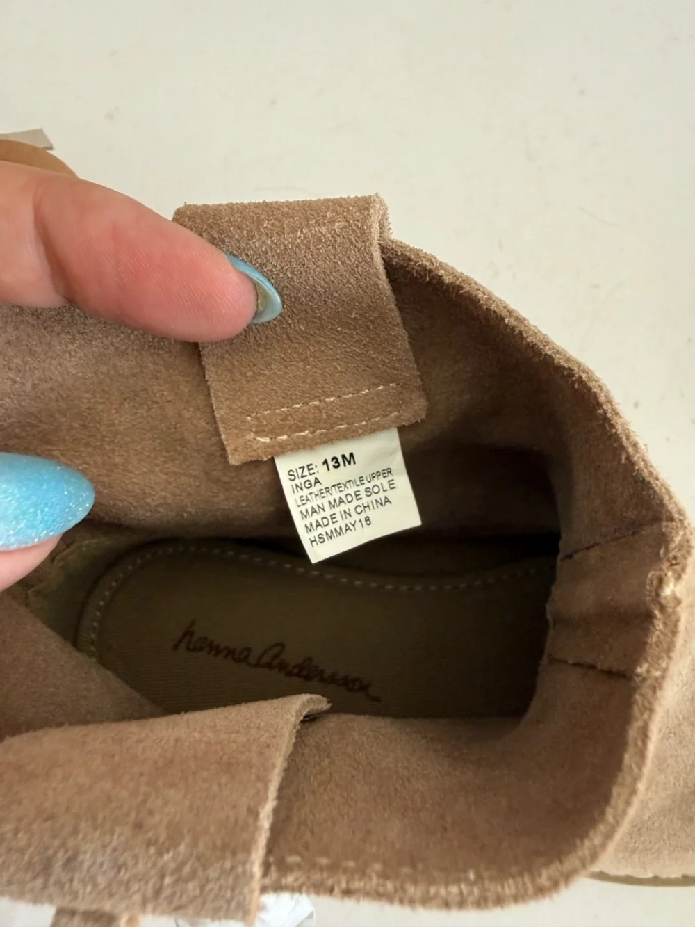 Hanna Andersson Kids Ankle Boots - Sz 13 - Tan Suede with Fringe Tassel - Unworn